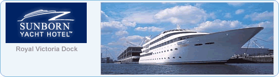 This floating hotel is the first of it's kind in the UK. New to the Royal Docks in 2003, the hotel ship which doesn't actually have an engine is located in the dock next to Excel and close to Prince Regent DLR station. The rooms are more than comfortable and quite an experience.