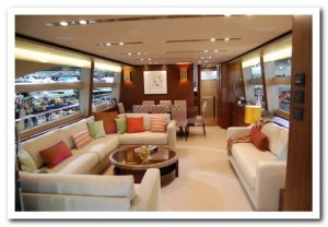 London Boat Show Princess 82 Lounge